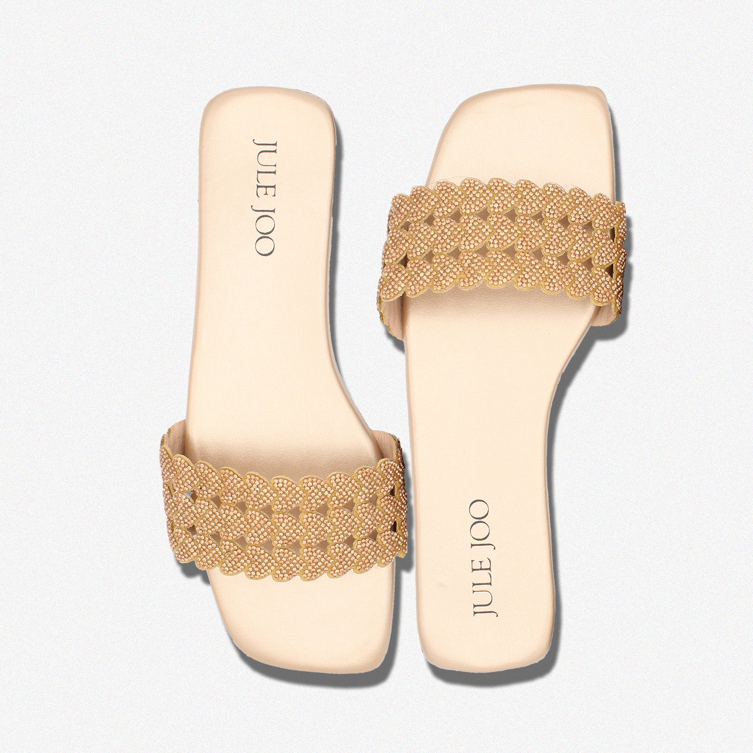 Golden Braided Crystal Slide