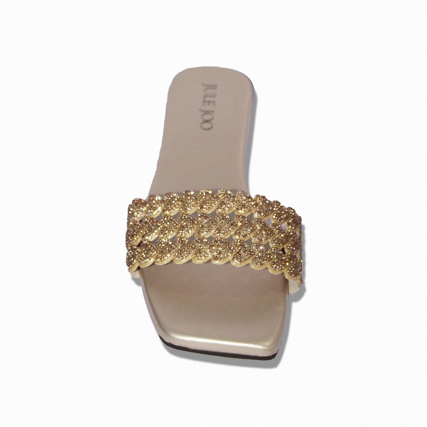 Golden Braided Crystal Slide
